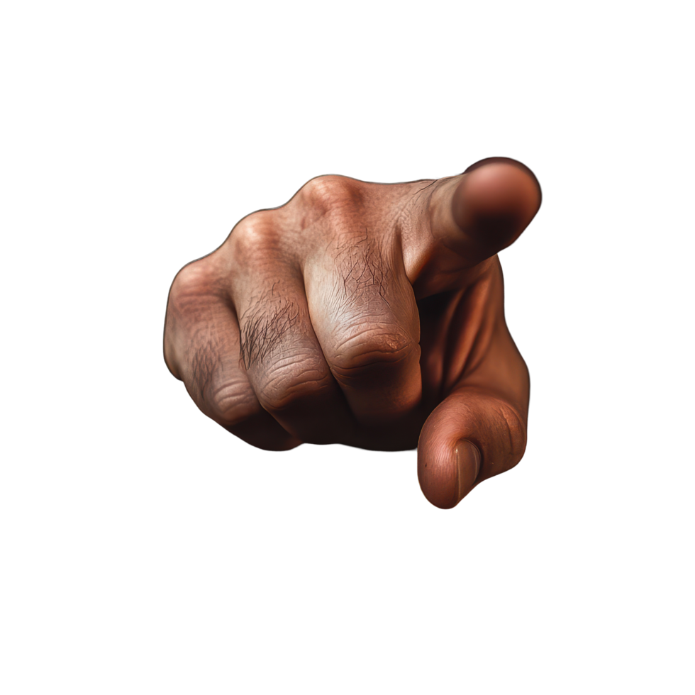 Hand displaying two fingers pressing against a surface in a dimly lit room, Hand Showing Two Fingers , Pointing , Pressing an Imaginary Button png