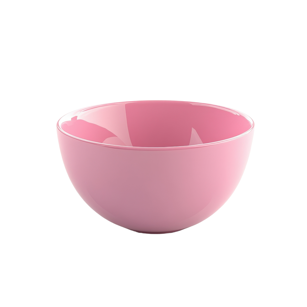 Elegant pink bowl isolated on a clean Transparent background for culinary presentations, pink bowl isolated on background png