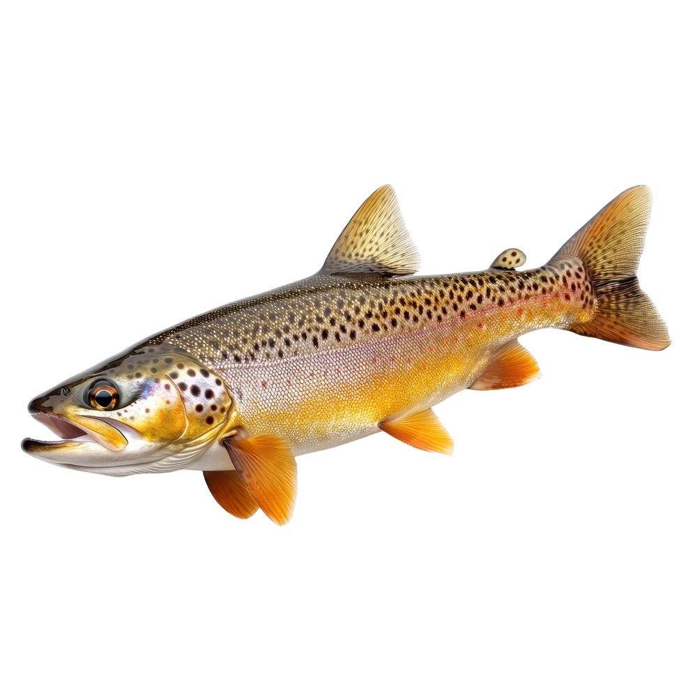 Live fish displayed on Transparent background showcasing unique colors and patterns, mushrooms isolated on aisolated on background png