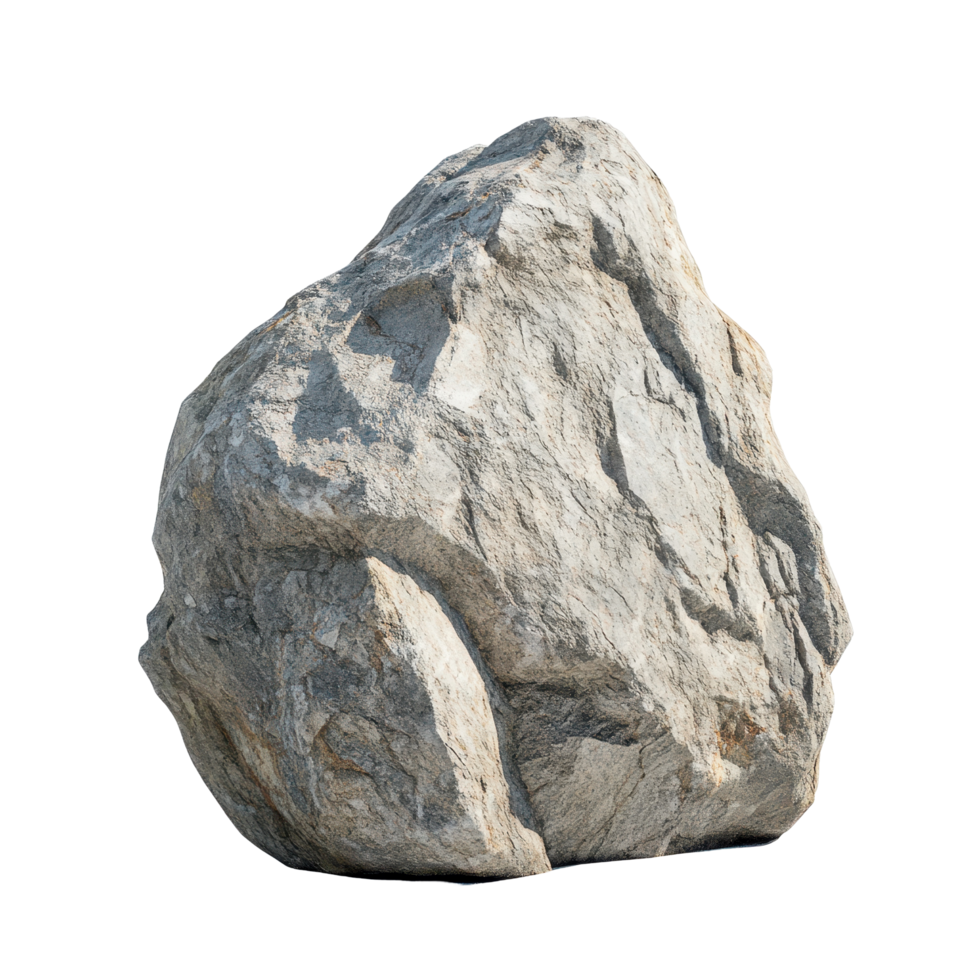 Giant rough rock displayed against a clean white background in a minimalist setting, Giant Rough Rock on white background png