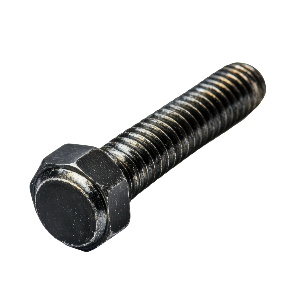Closeup view of phillips head bolts showcasing detailed craftsmanship on a clean Transparent background, Closeup view phillips head bolts isolated on background png