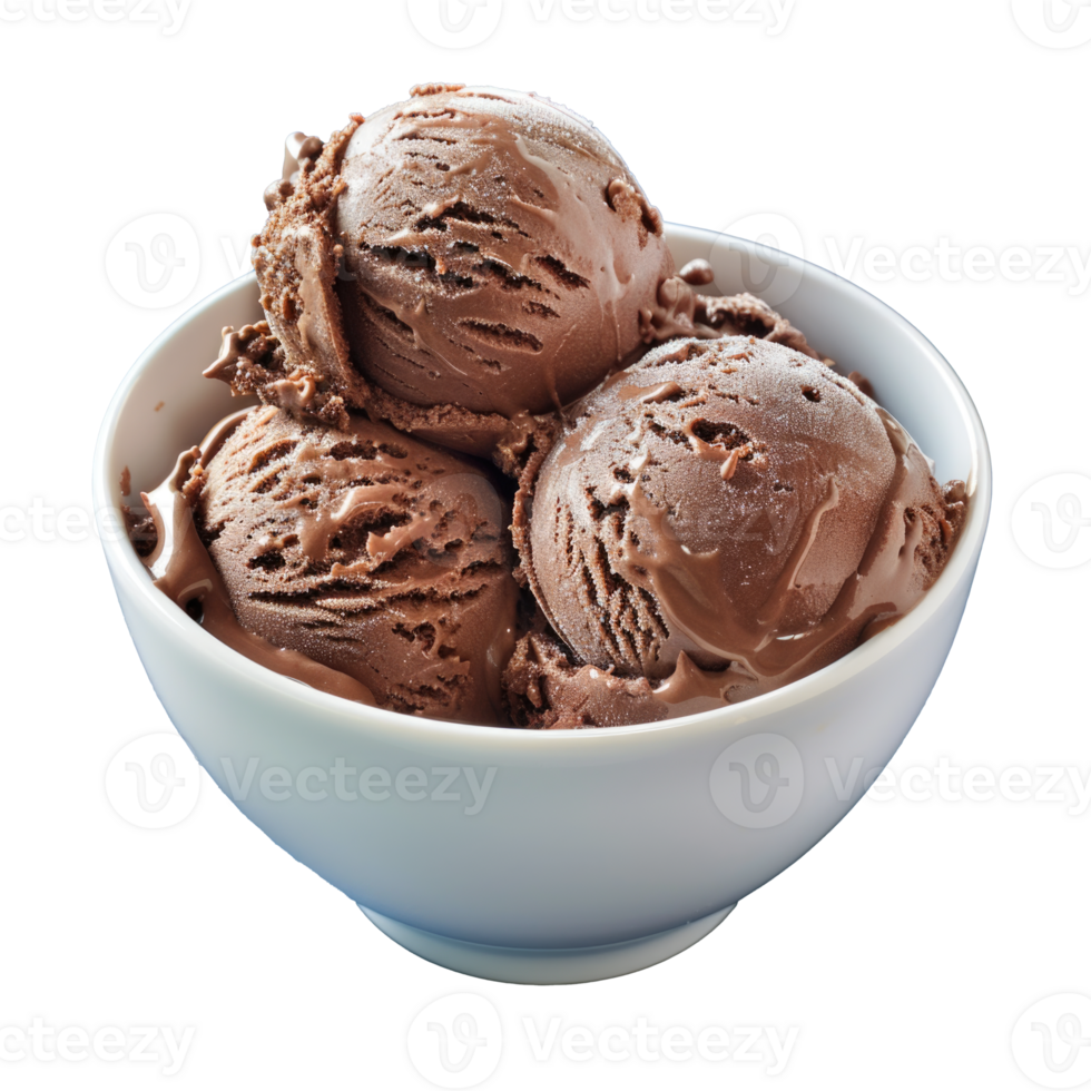 Chocolate Ice Cream in a Bowl png