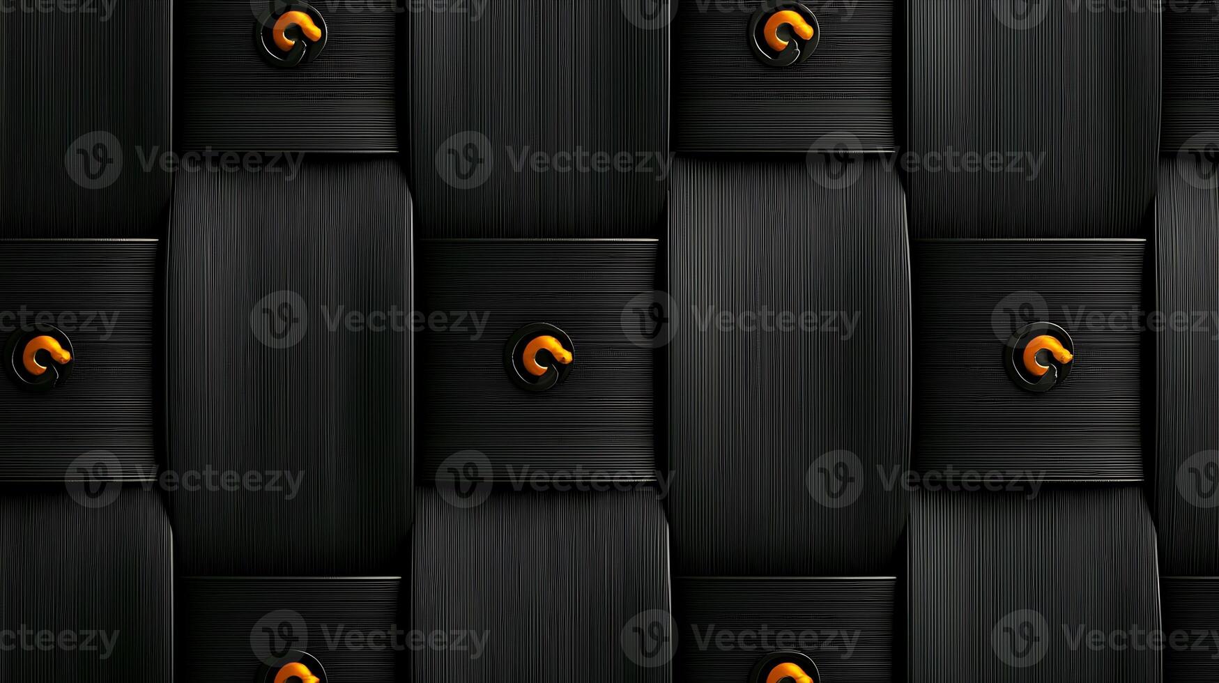 Textured black wooden panels with orange accents, creating a modern aesthetic for design use photo