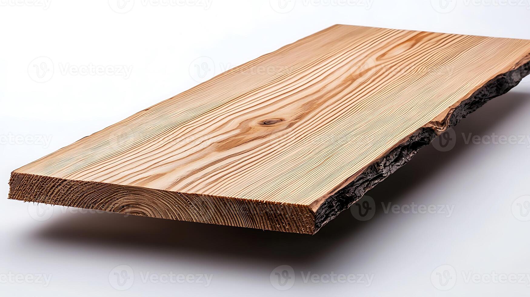 Natural wooden slab showcasing unique grain patterns and textures, ideal for crafting or decor photo