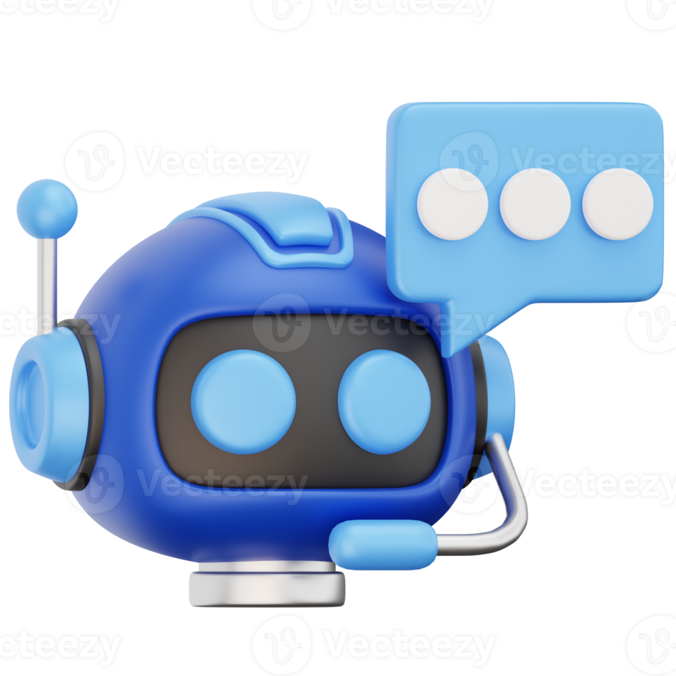 AI Chat Bot 3D Icon Object Element png