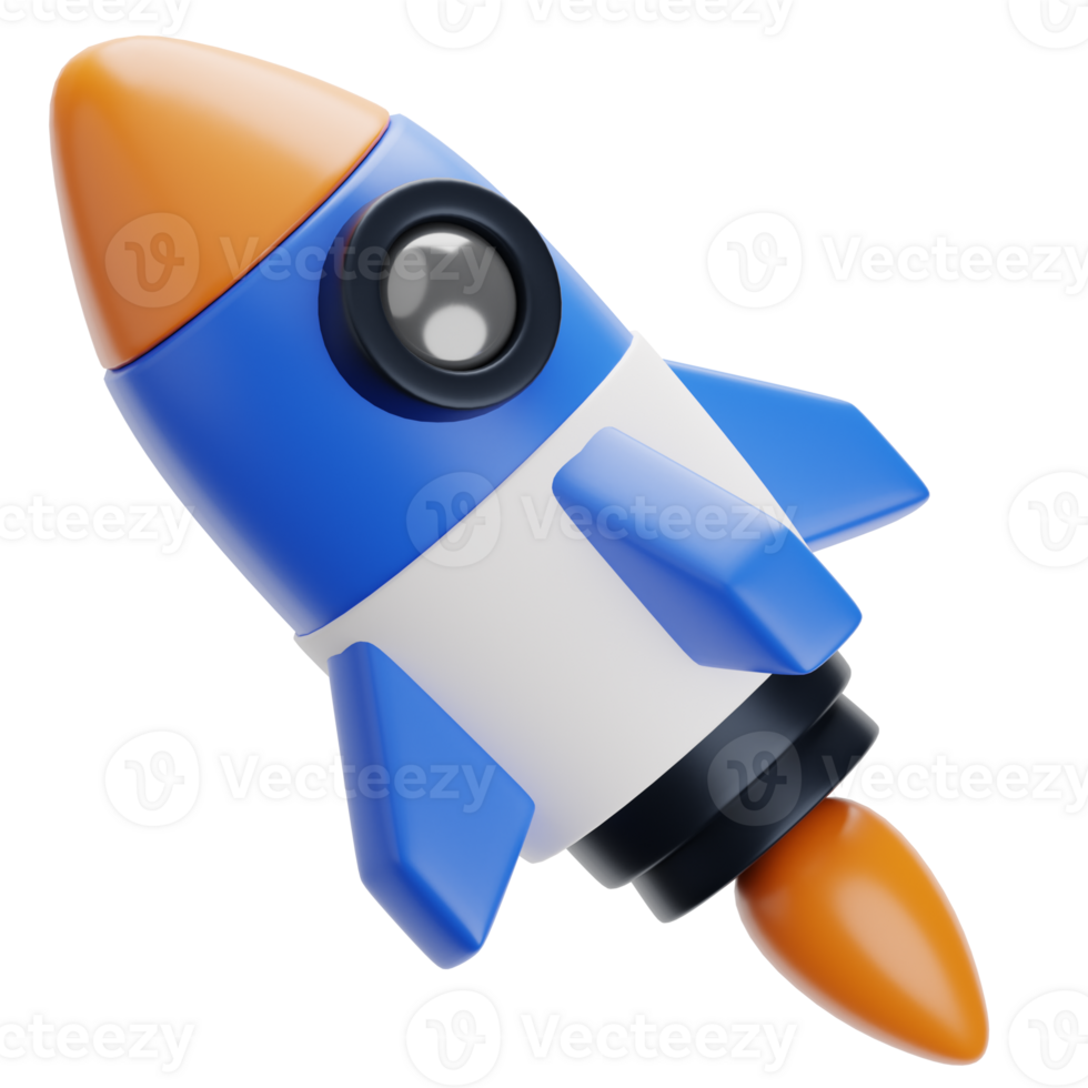 Rocket Launcher 3D Icon. Startup Business Icon png