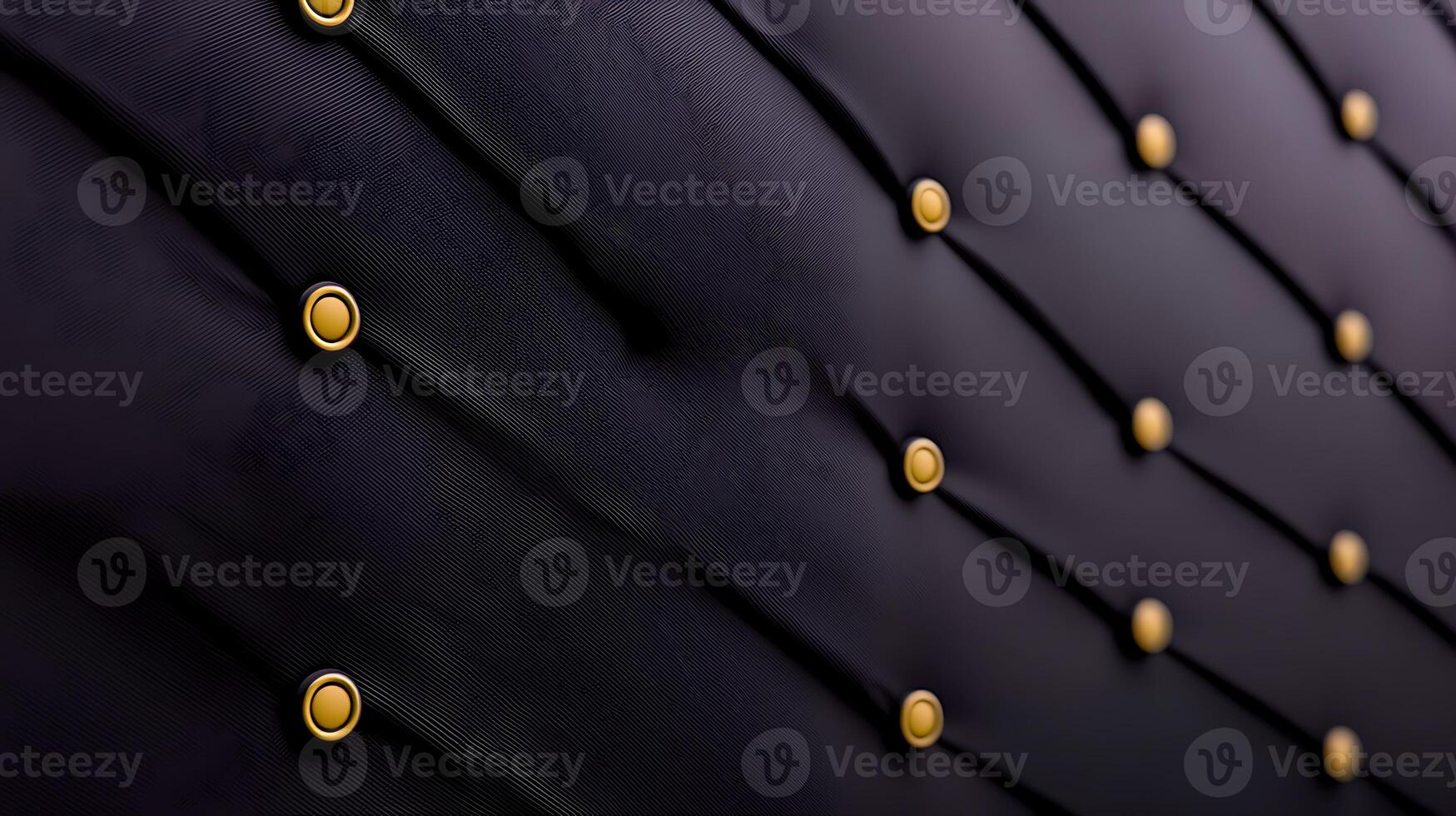 Close-up of an elegant tufted fabric wall with golden buttons, showcasing luxury design elements photo