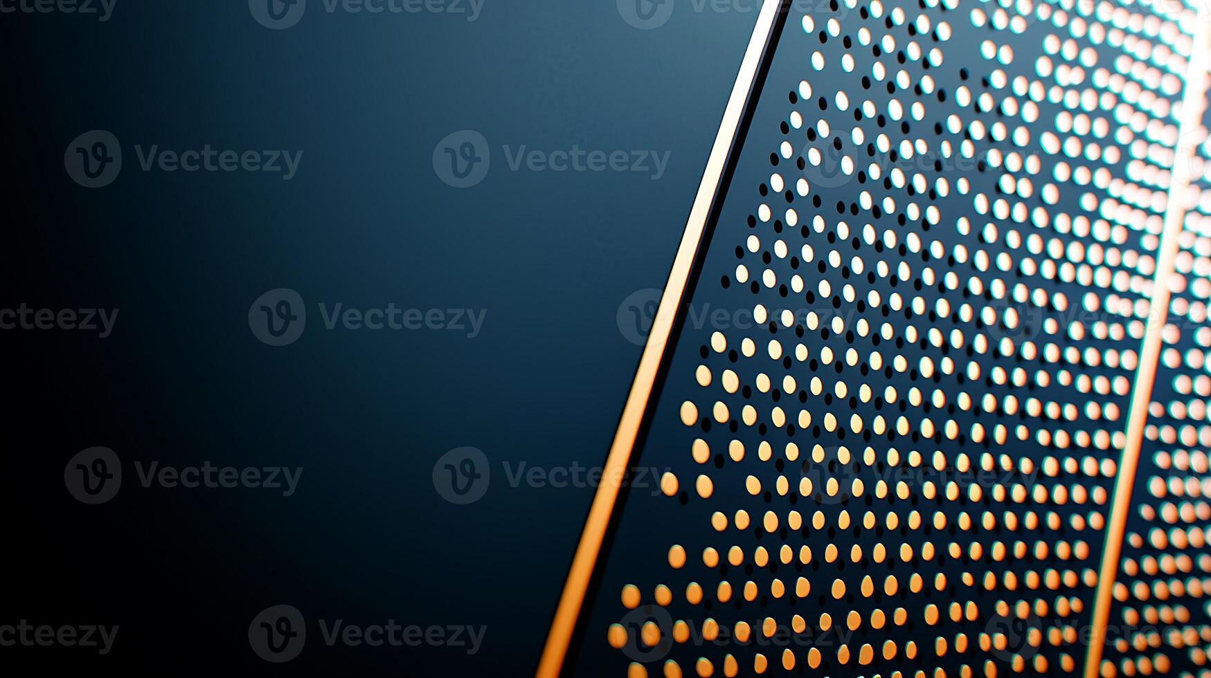 Close-up view of a textured metallic surface with intricate dot patterns and reflections photo