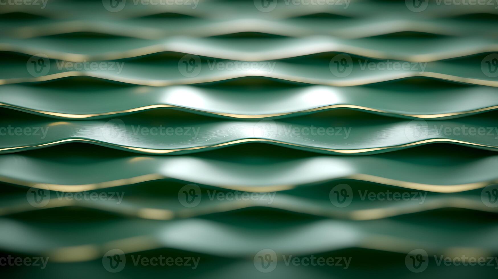Close-up of textured green surface with wavy patterns and subtle reflections, showcasing design details photo