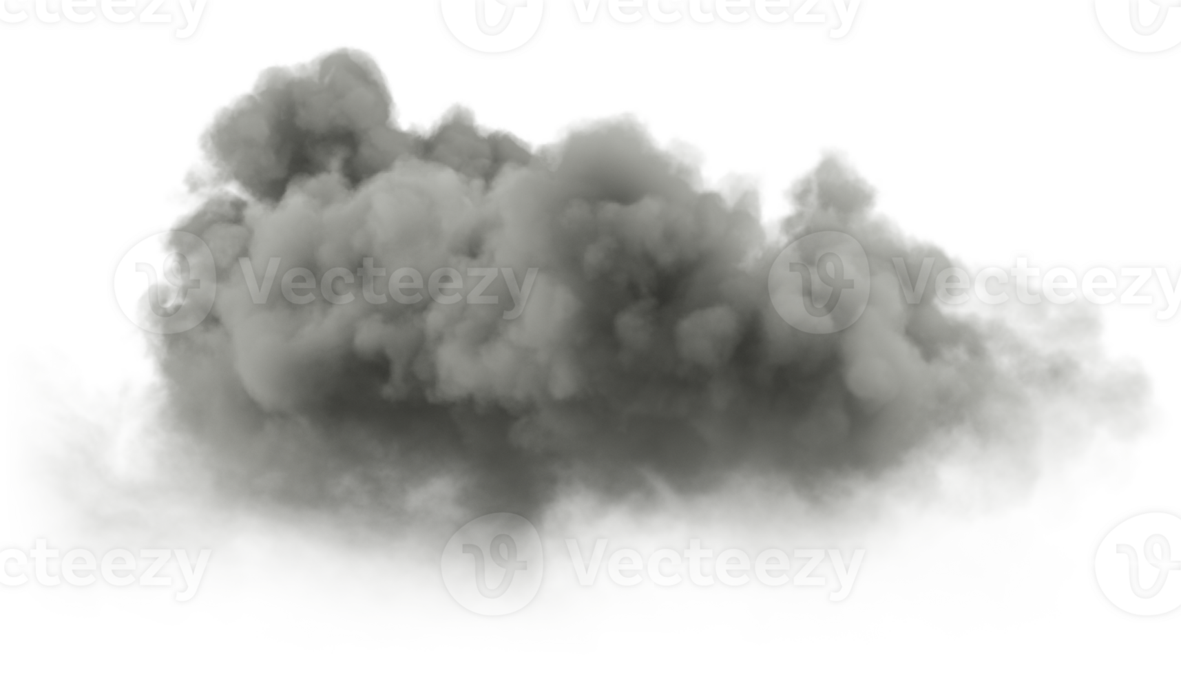 Darkness pollution clouds weather on transparent backgrounds 3d render png