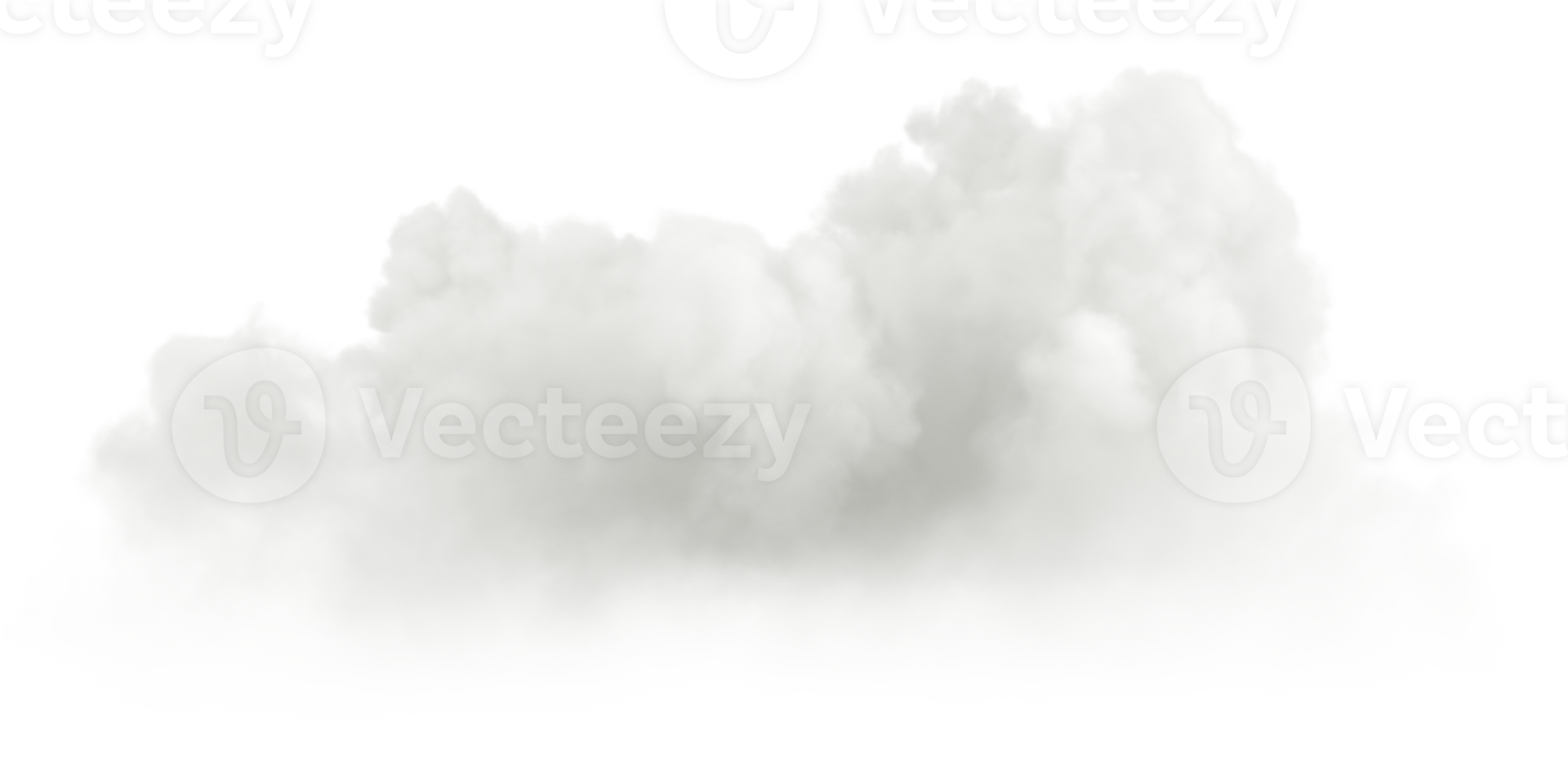 Isolated smooth clouds ozone sunlight on transparent backgrounds 3d render png