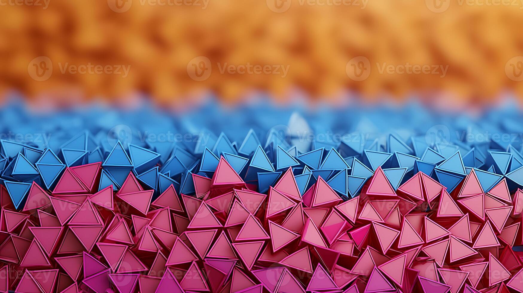 Colorful geometric shapes in vibrant layers creating a visually striking abstract background photo