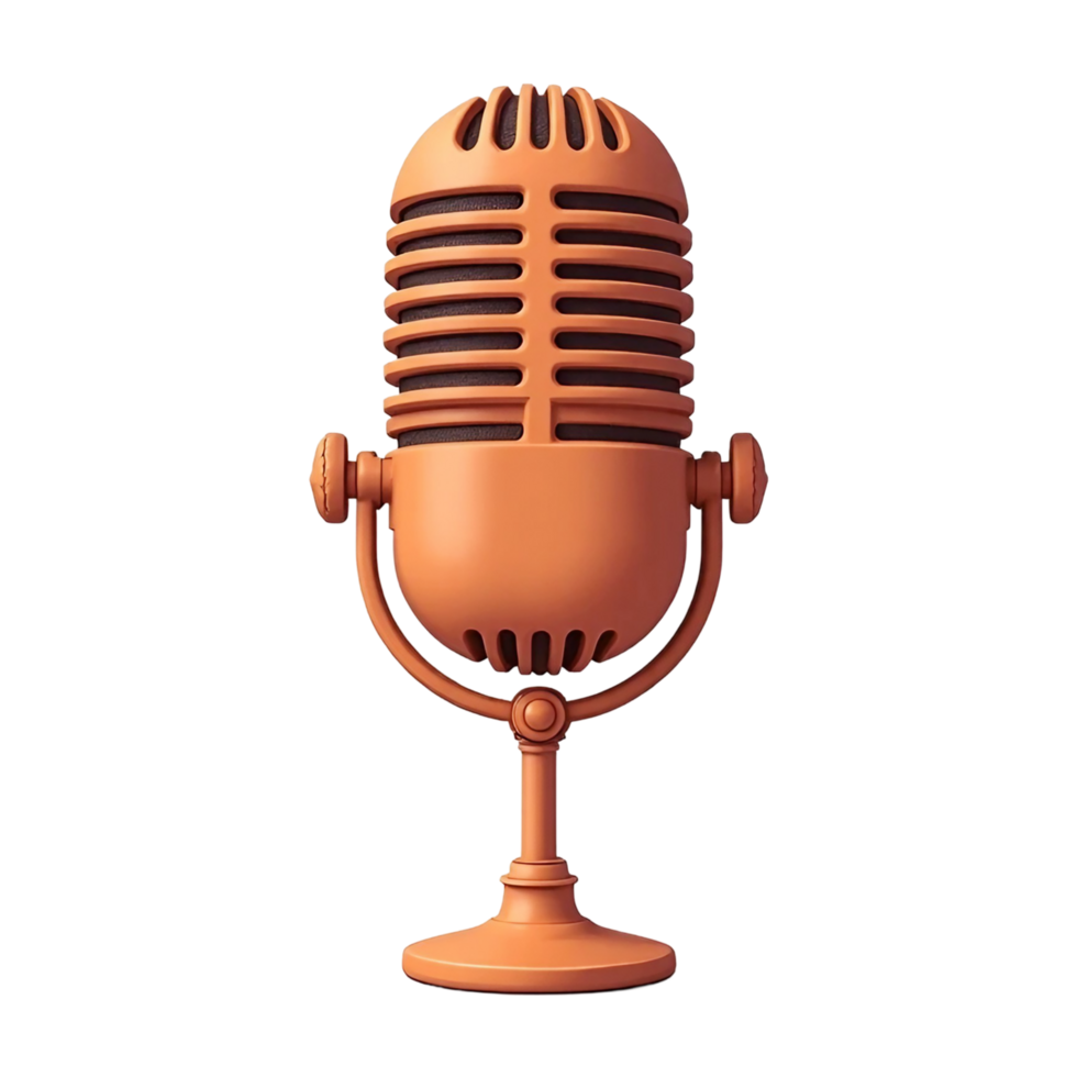 illustration of single clay microphone png