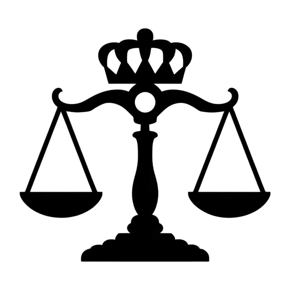 silhouette of a law scale icon png