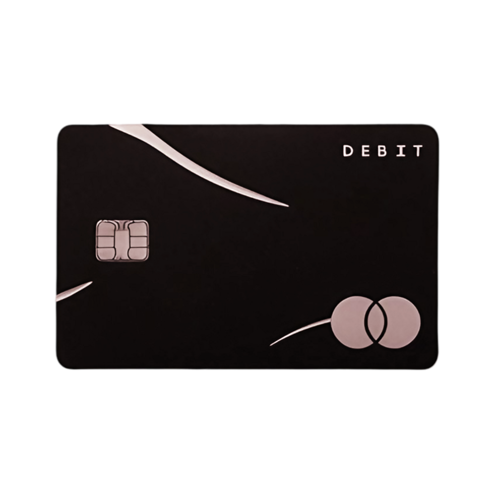 black silhouette debit card design png
