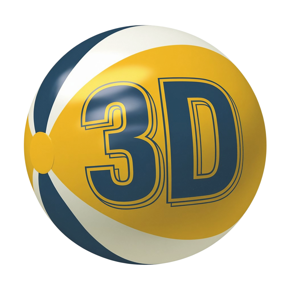 3d beach ball clipart design transparent background png
