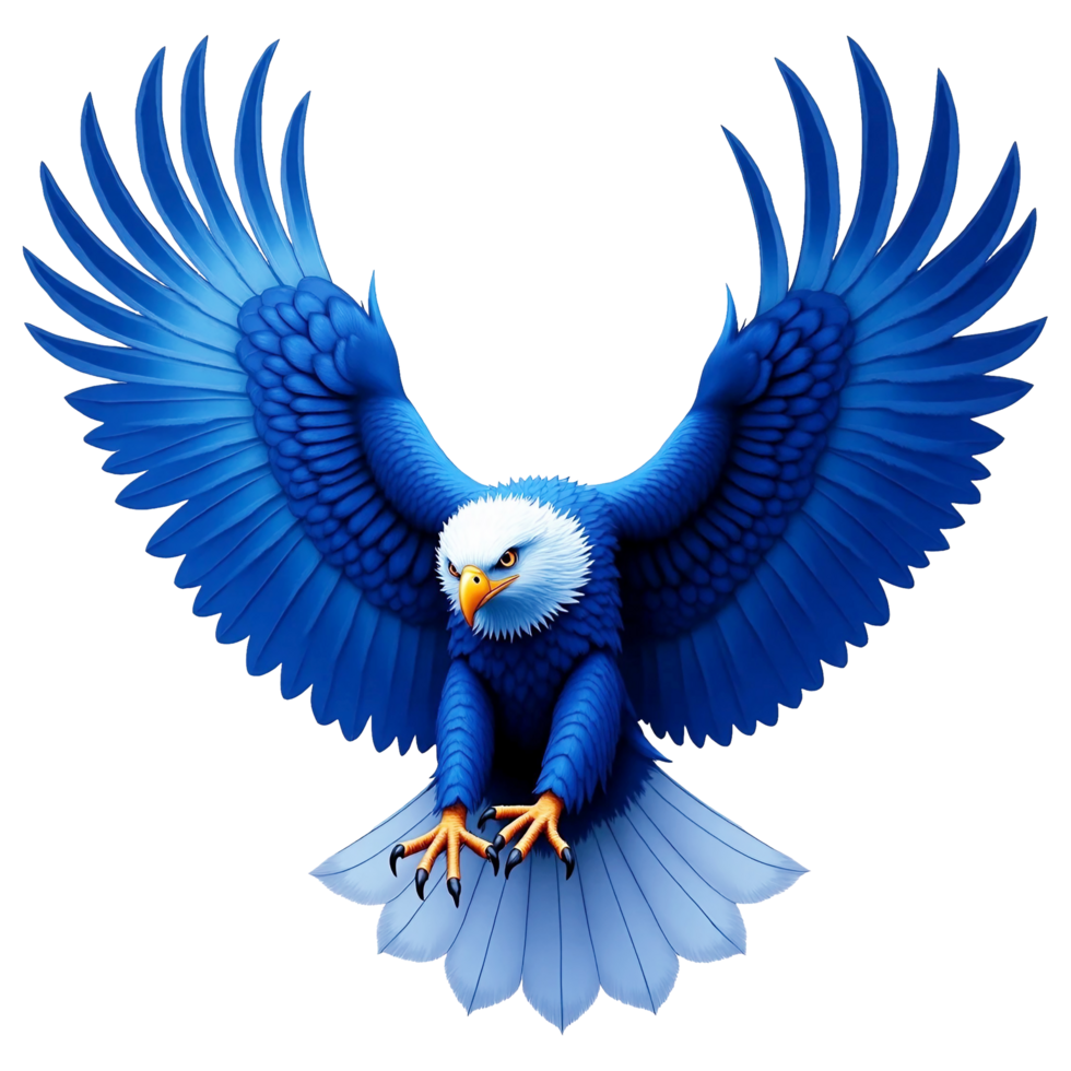 A powerful blue eagle soaring png