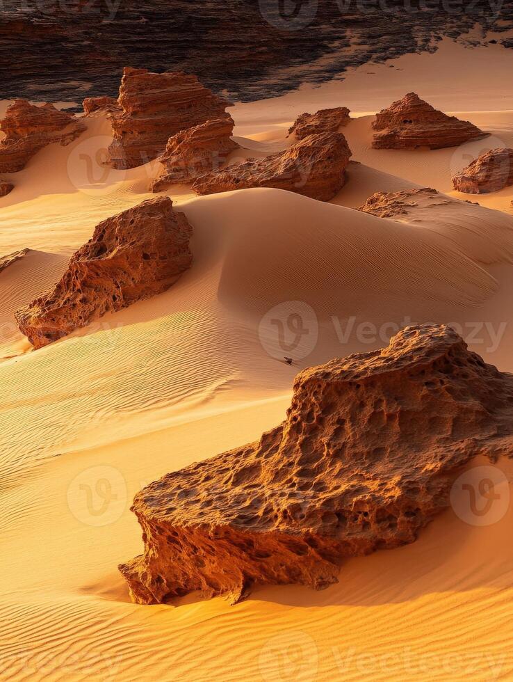The sand is brown photo