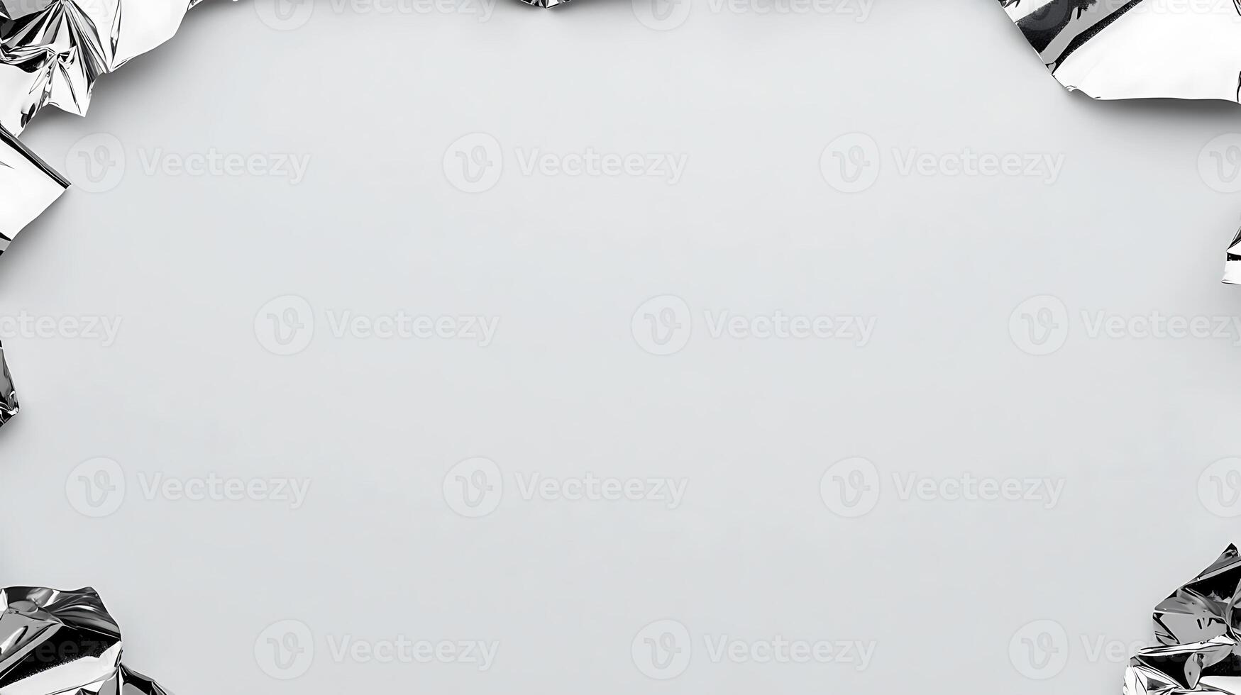 Shiny metallic frame with a blank white center, suitable for creative displays or presentations photo