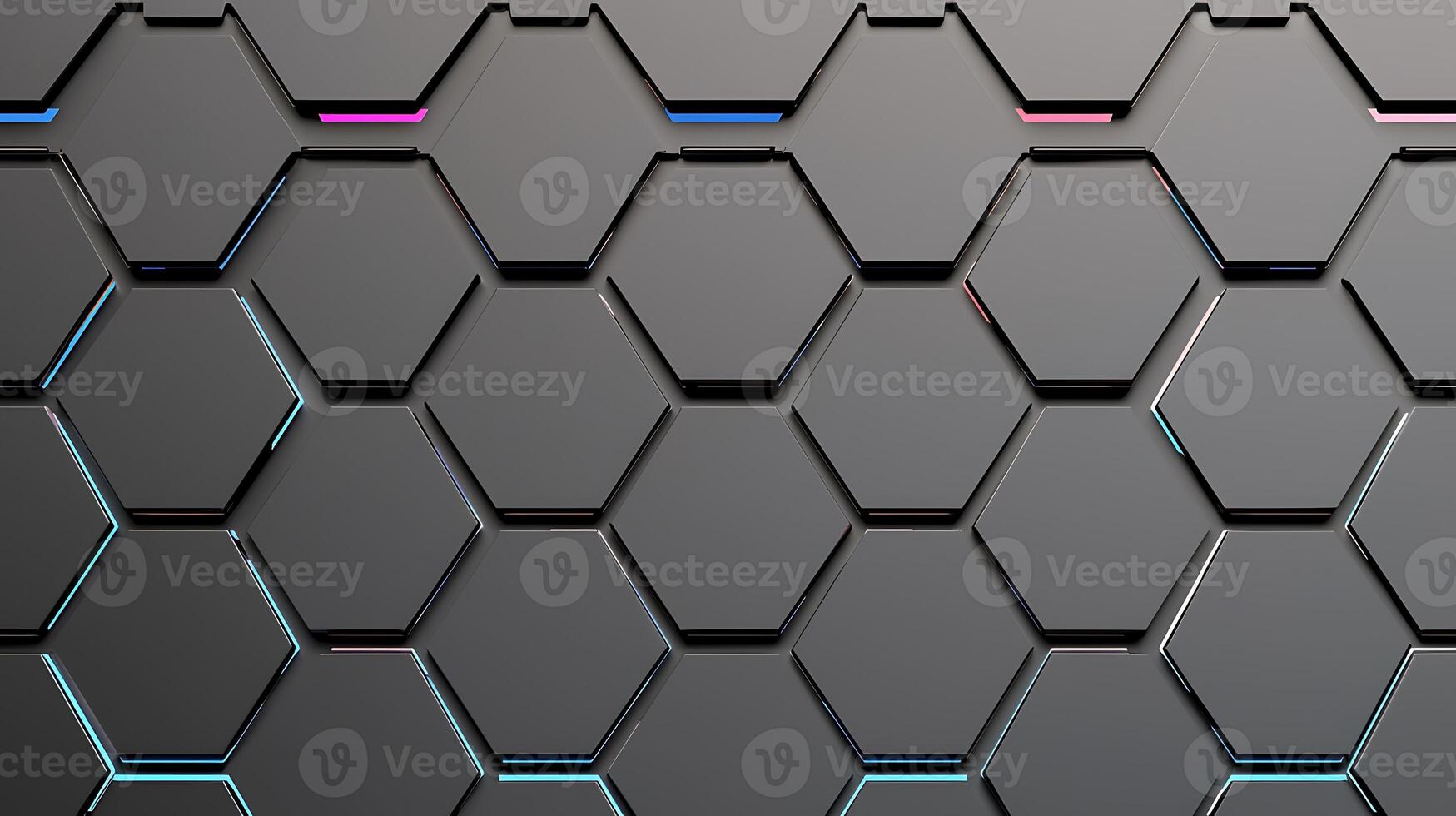 Modern hexagonal pattern with sleek lines and subtle color accents, suitable for backgrounds photo
