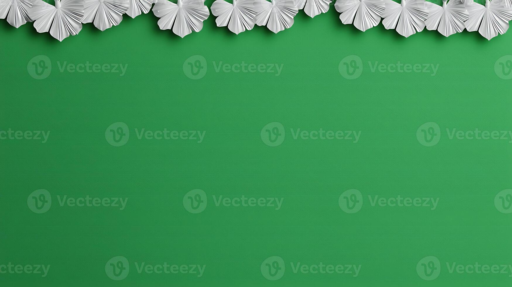 White leaf patterns on a vibrant green background, ideal for nature-themed designs and graphics photo