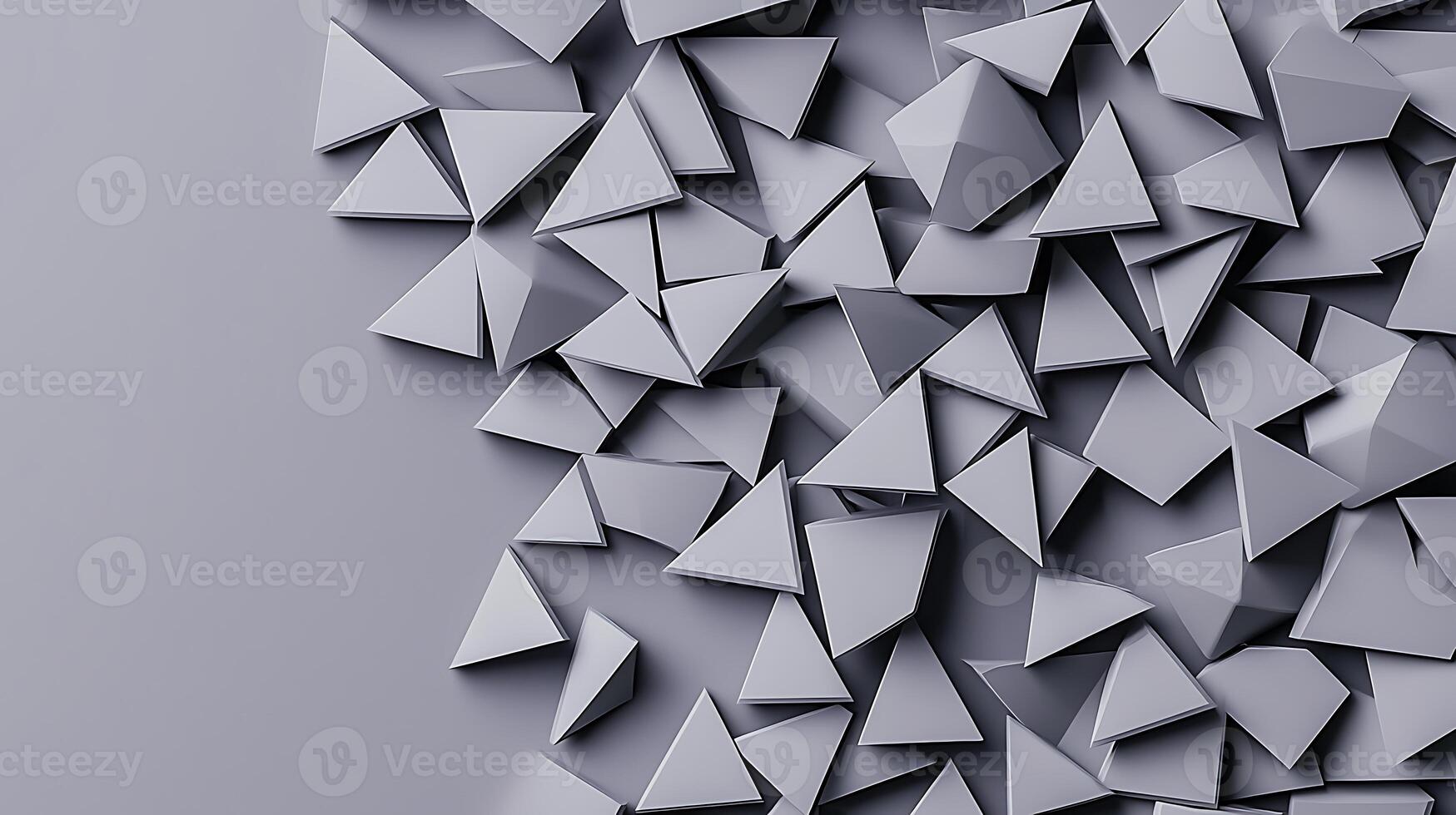 Abstract geometric shapes scattered on a smooth surface, creating a modern aesthetic background photo