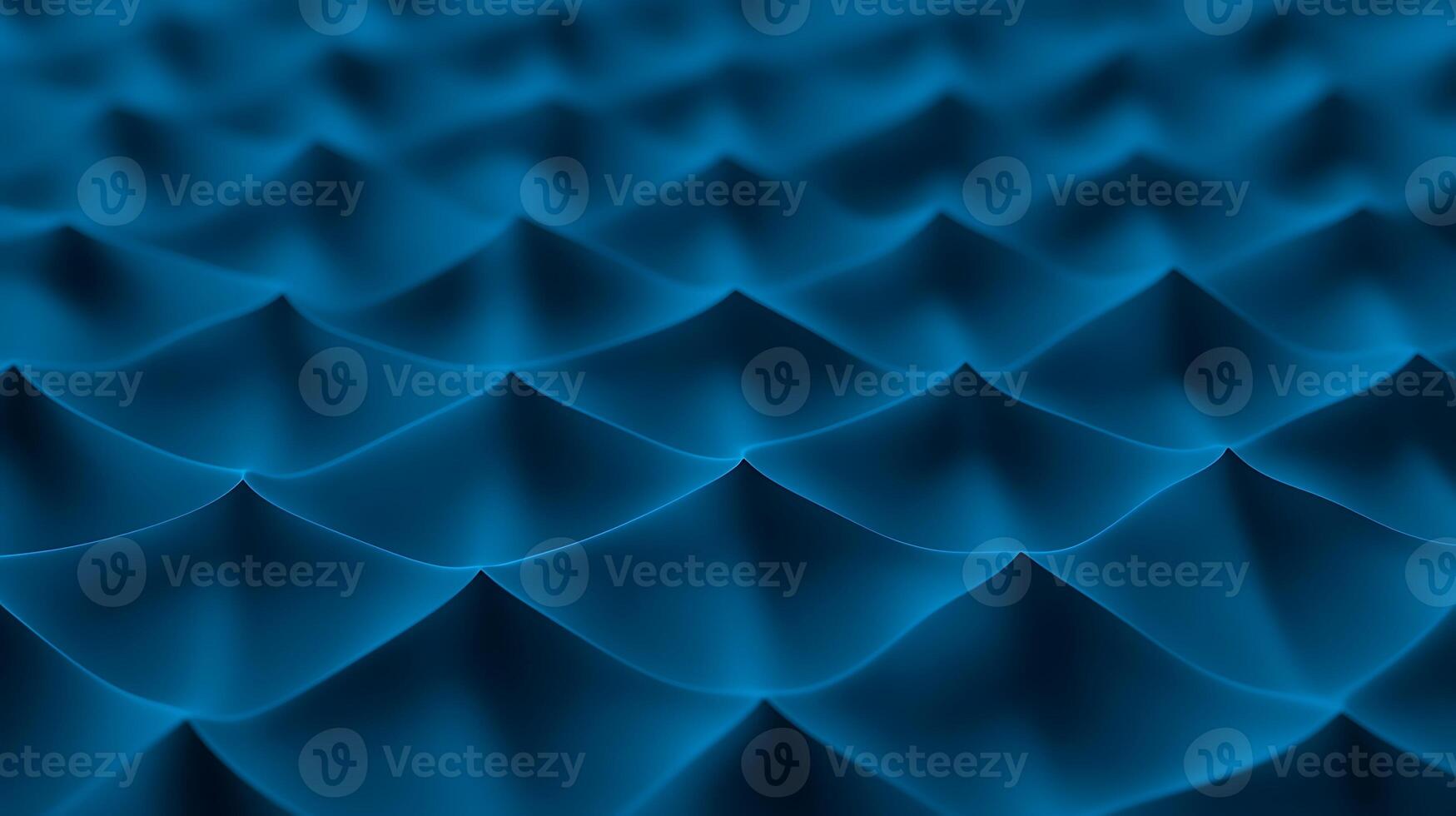 Abstract blue wave pattern showcasing smooth curves and peaks, perfect for backgrounds and textures photo