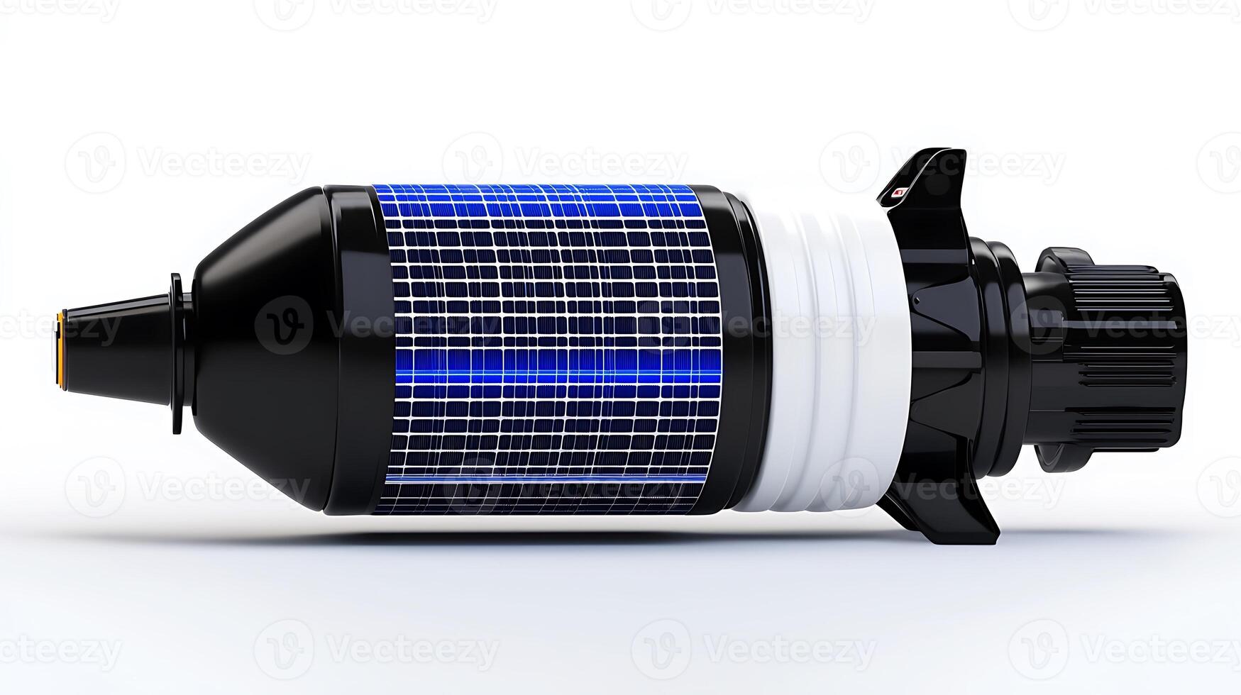 Solar-powered device designed for efficient energy conversion, showcased on a clean surface photo