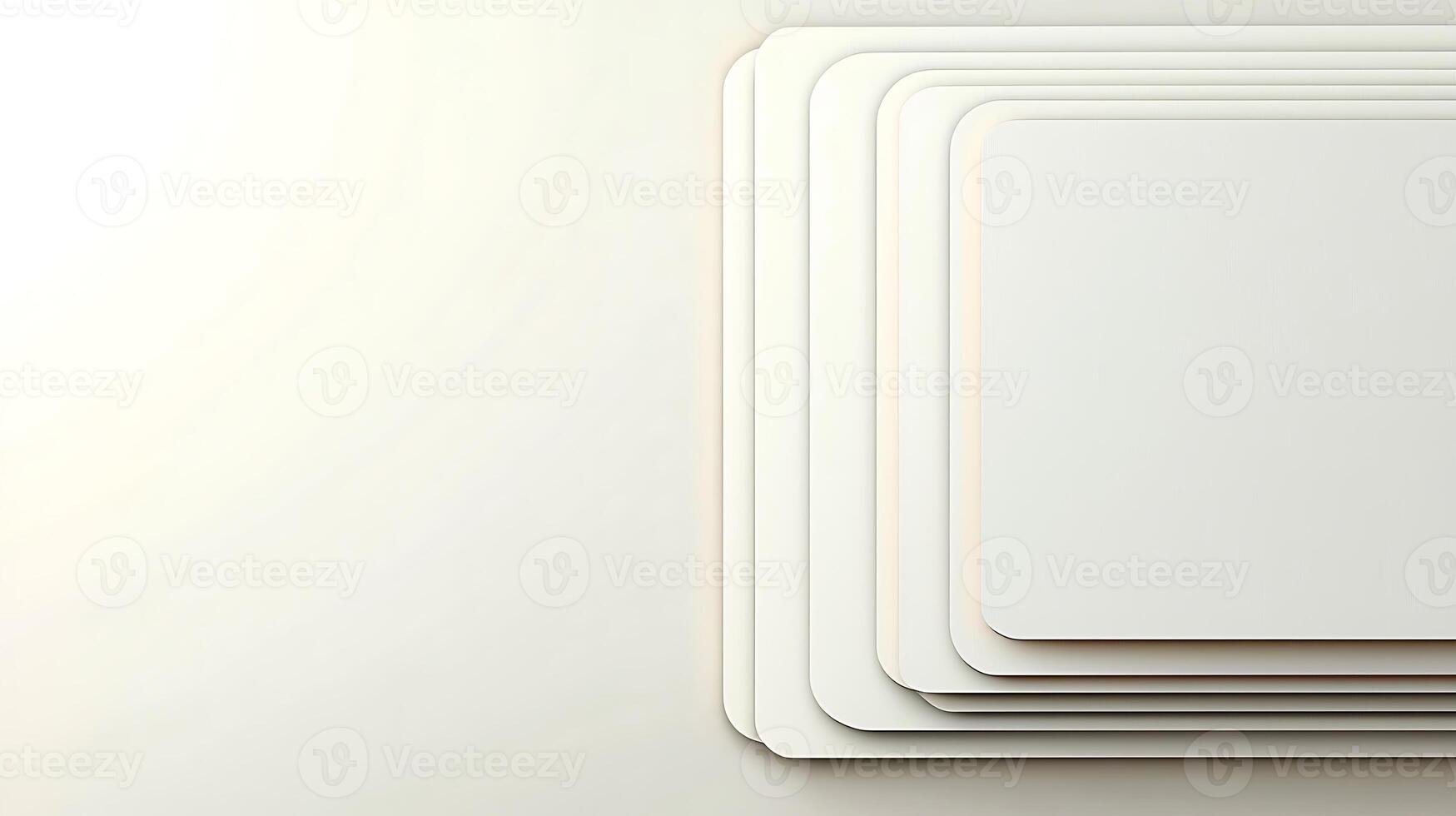 Stacked white rectangular objects on a soft gradient background, creating a minimalistic aesthetic photo