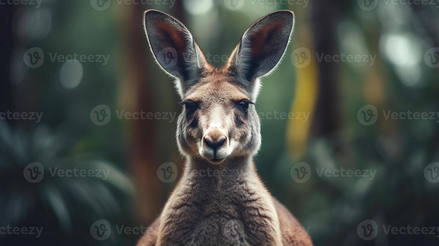 A close up of a kangaroo looking at the camera photo