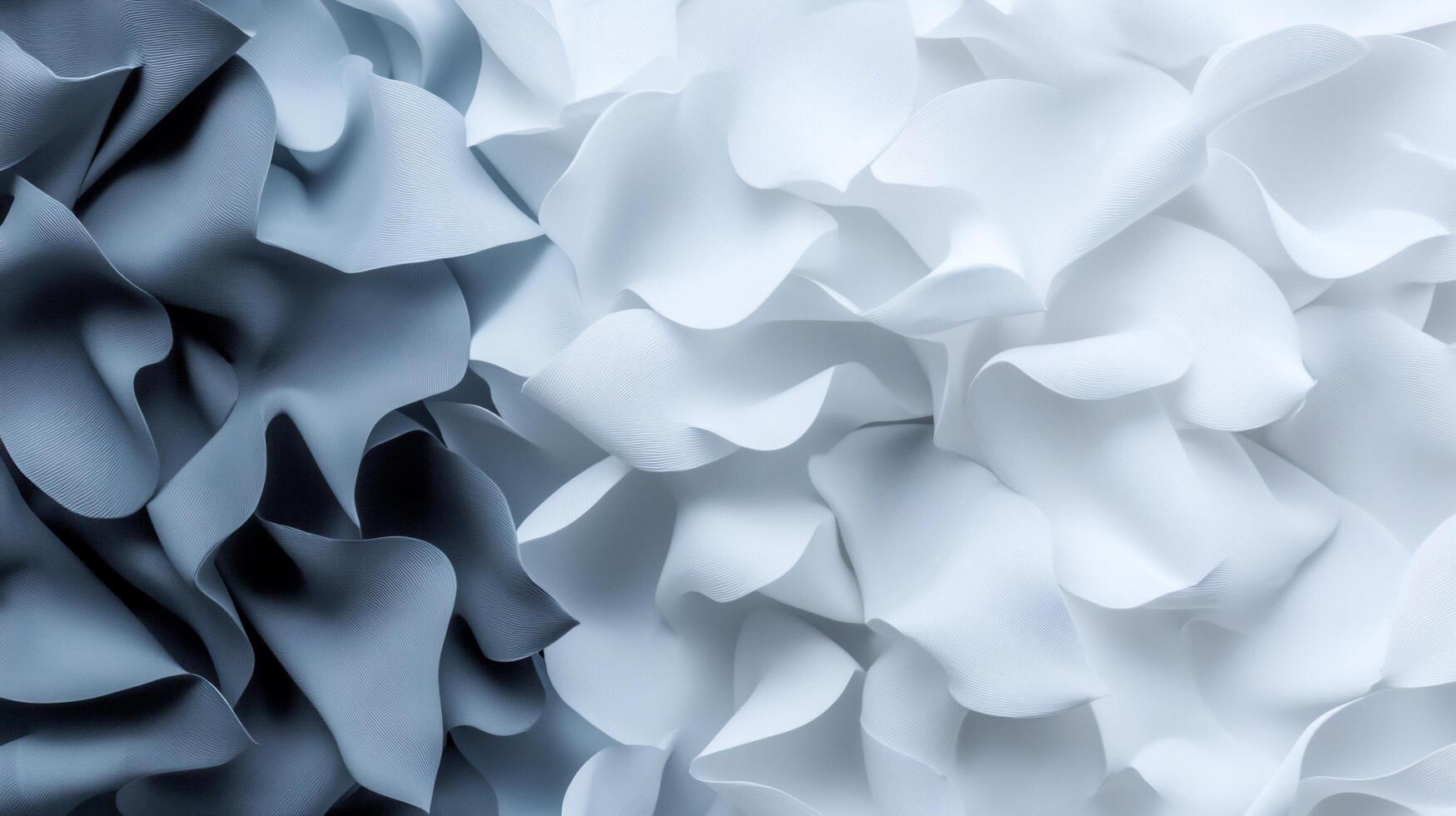 A close-up of textured fabric in gray and white hues. photo