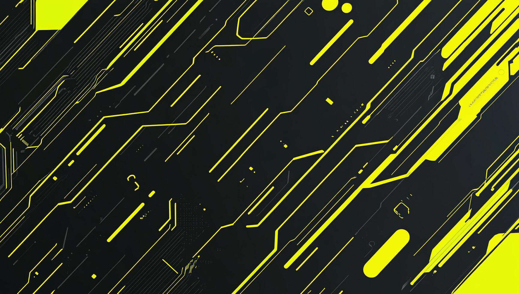 Abstract digital design featuring sleek lines and bright yellow accents. photo