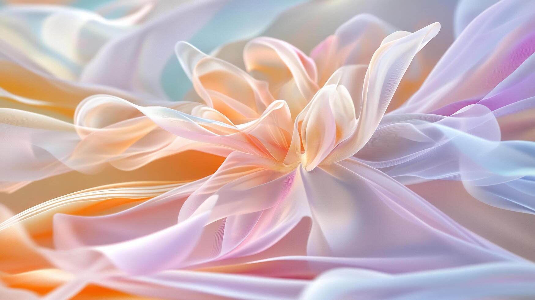 A soft, flowing abstract design with pastel colors and gentle curves. photo