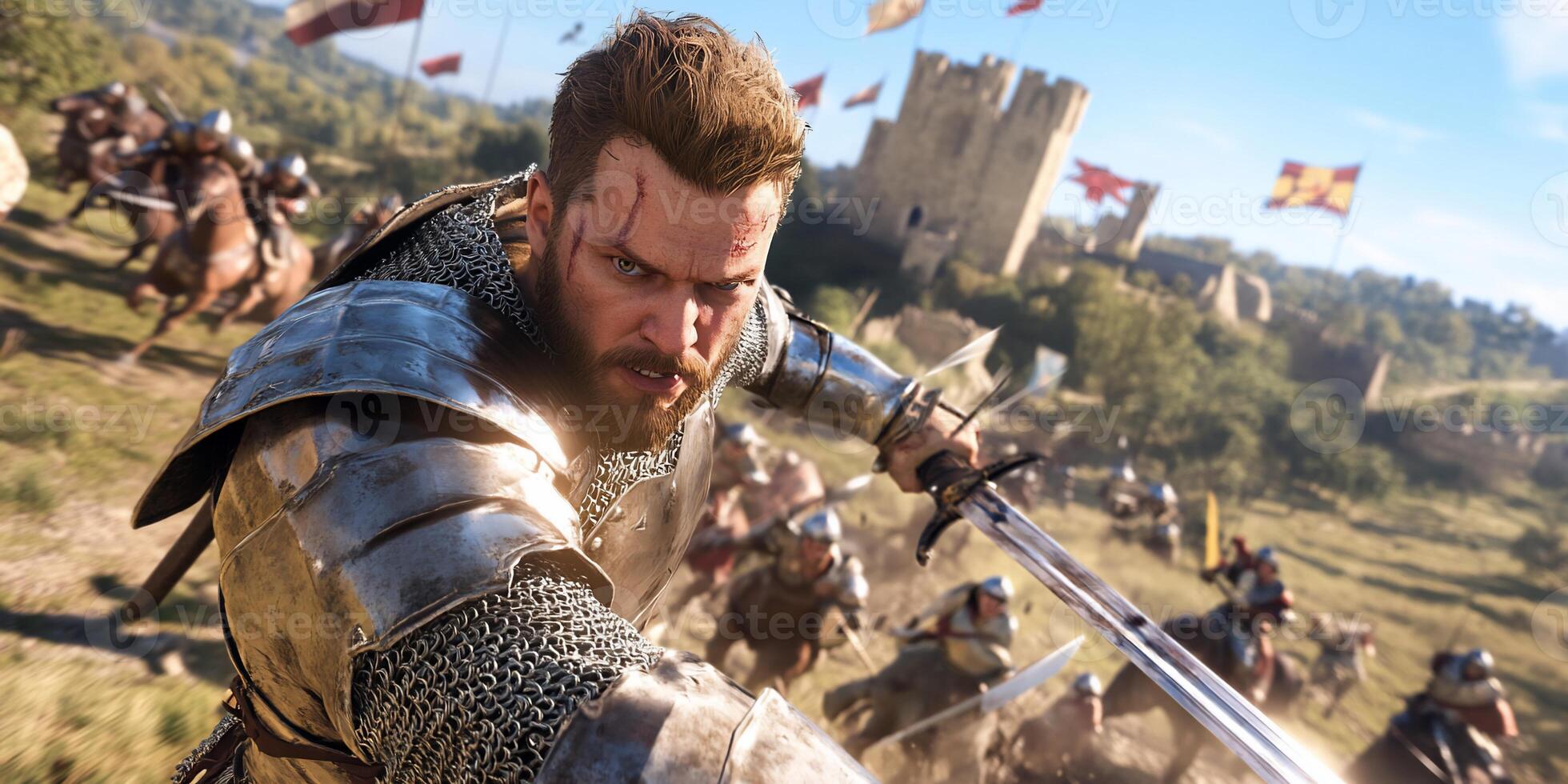 The game is being played in the middle of a battle photo