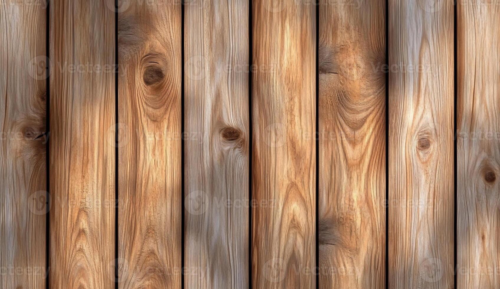 A close-up view of wooden planks with natural grain patterns. photo