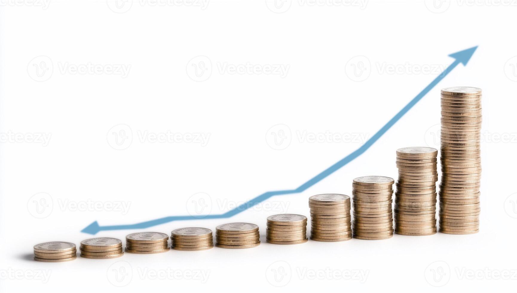 A graph showing the growth of coins photo