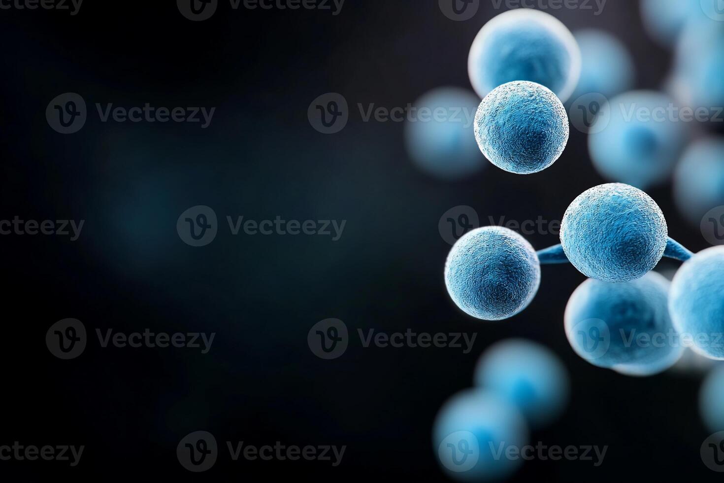 Close-up view of molecular structures in a scientific context. photo
