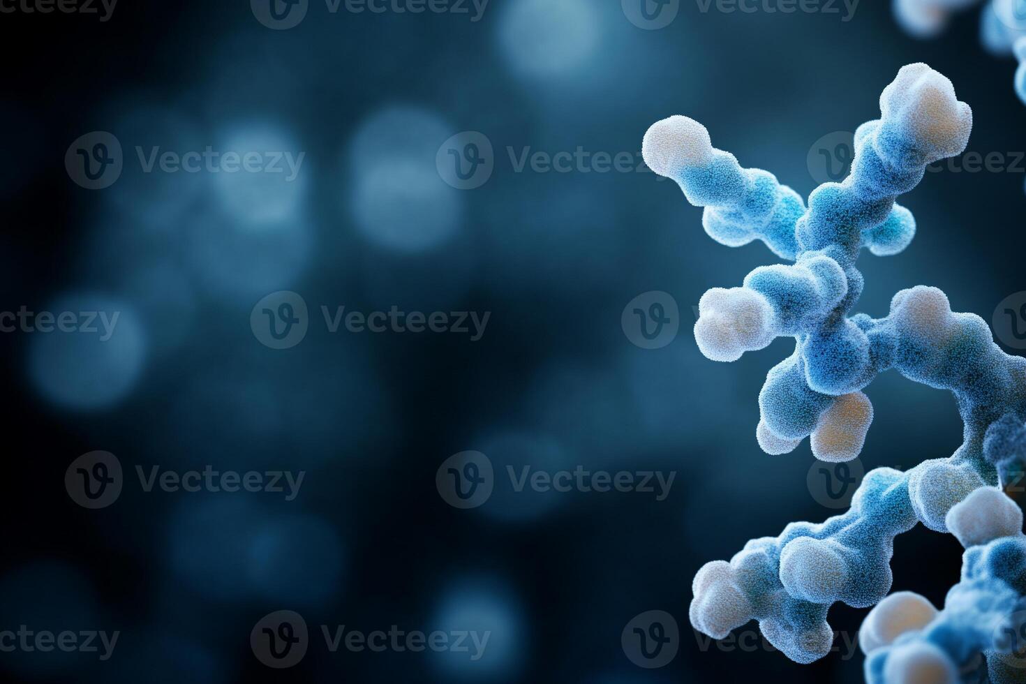 Molecular structure depicted in a scientific and abstract style. photo