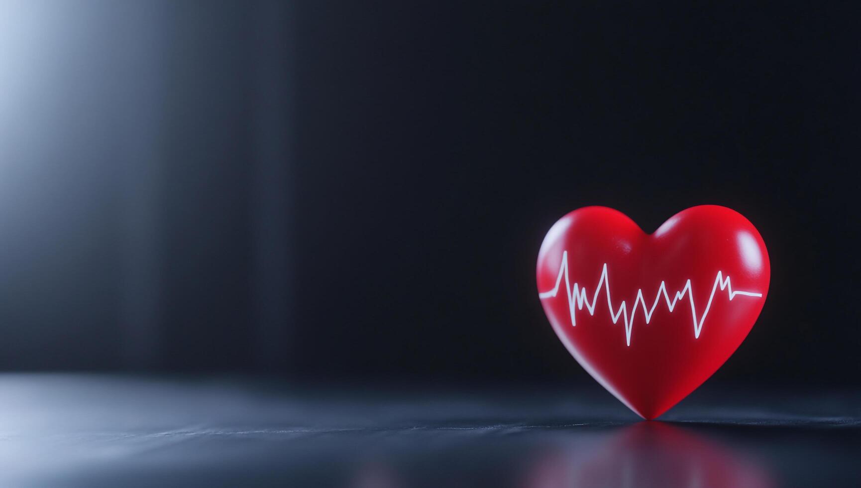 A red heart symbol with an ECG line, representing health and vitality. photo