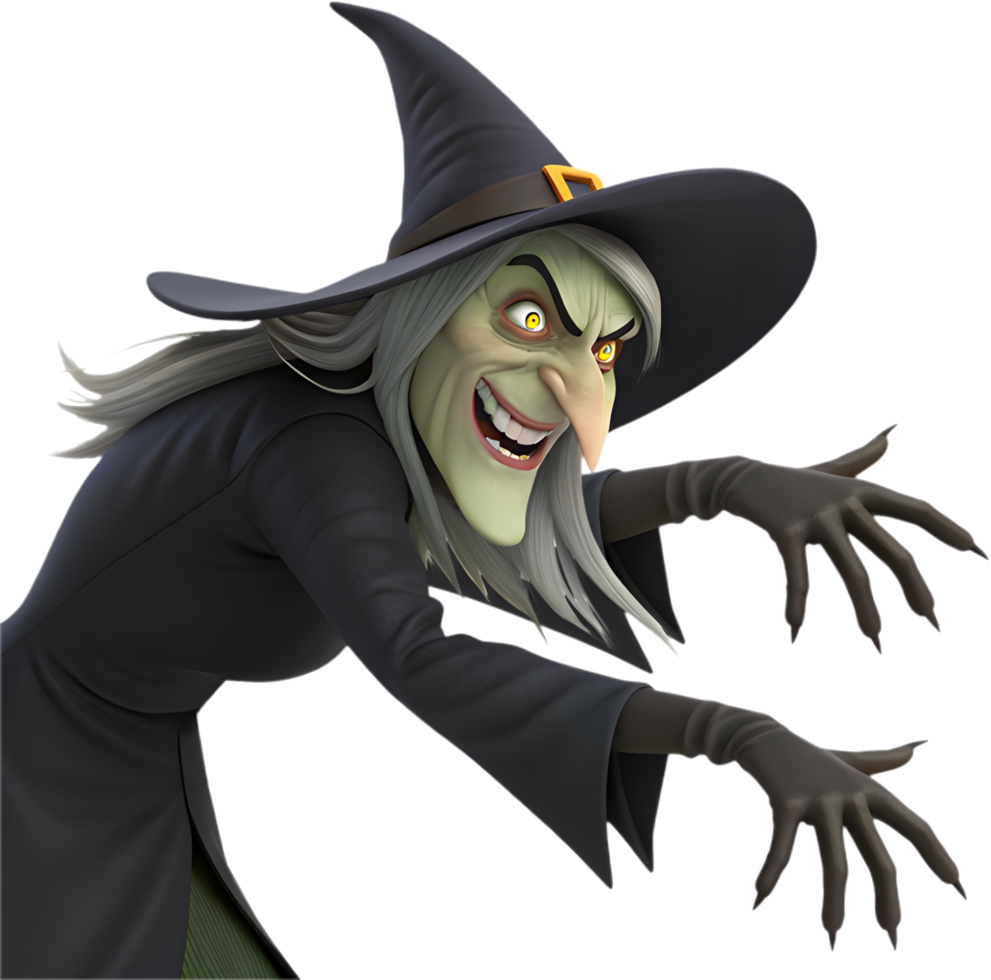 Creepy Enchantress with Dark Supernatural Spell. . png