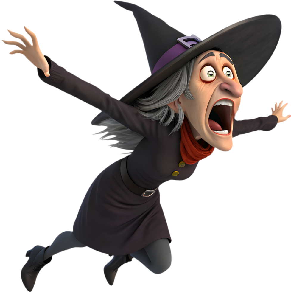 Haunted Witch with Shadowy Phantom Form. . png