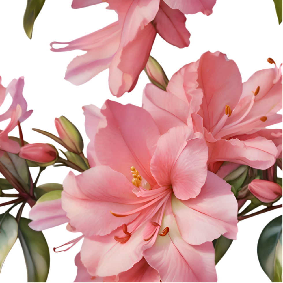 Modern Floral Seamless Pattern Featuring Azaleas. . png