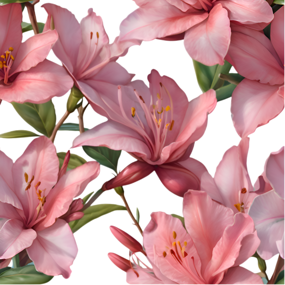 Elegant Azalea Flower Composition with Soft Hues. . png