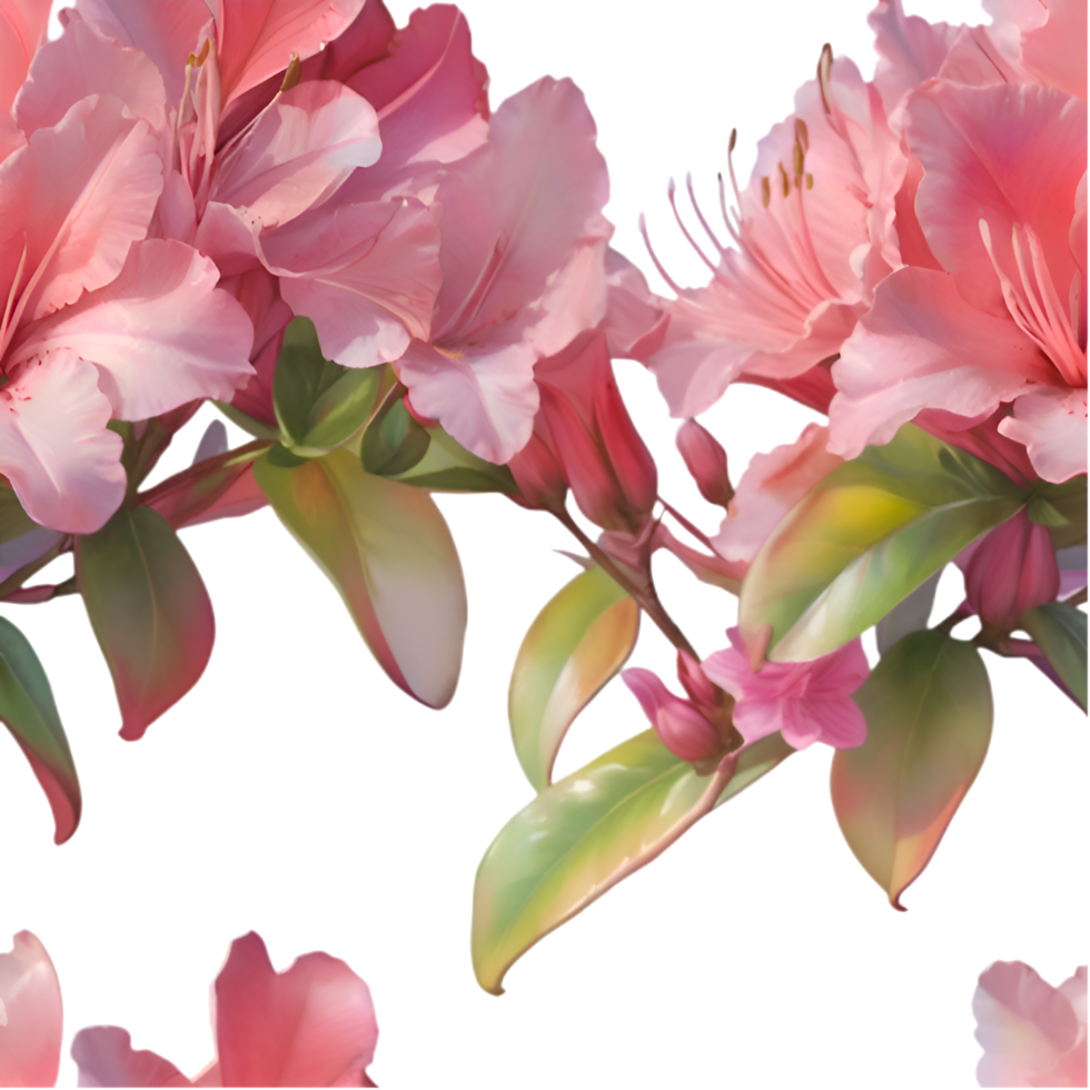 Isolated Azalea Flower Pattern with Stunning Detail. . png