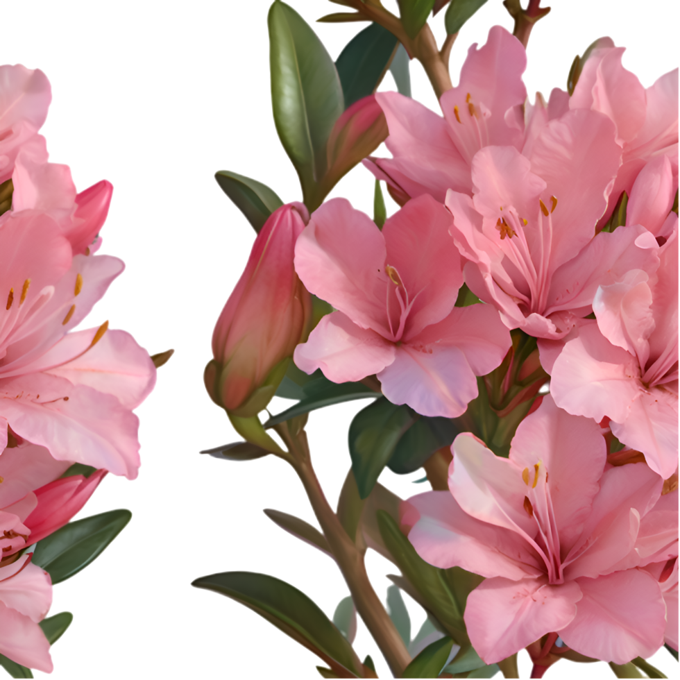 Artistic Azalea Flower Composition in Pastel Tones. . png