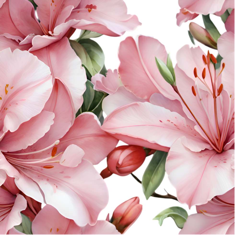 Beautiful Azalea Bloom Clipart with Soft Petals. . png