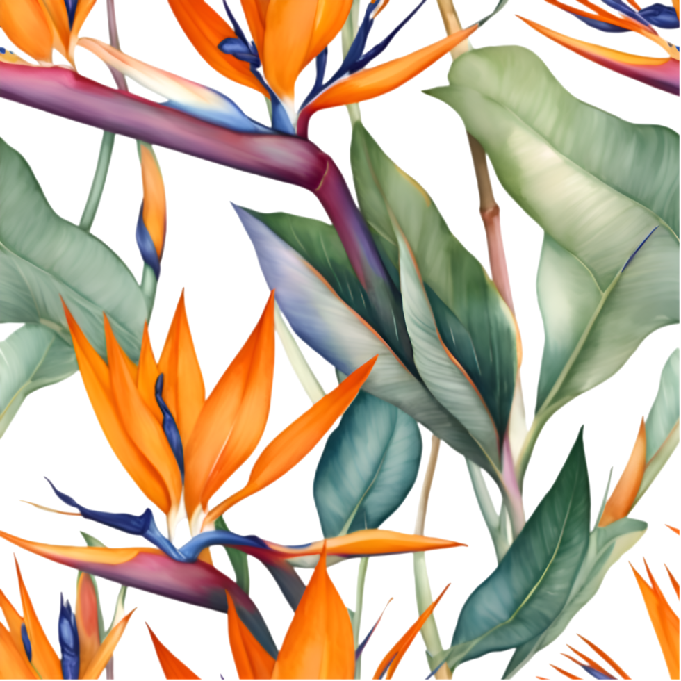 Unique Bird of Paradise Flower Motif for Trendy Design. . png