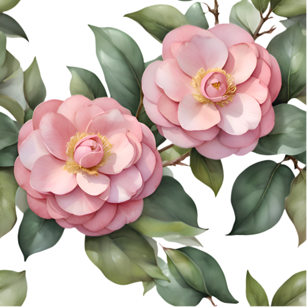 Elegant Camellia Petal Design Modern Stylish Clipart Art. . png