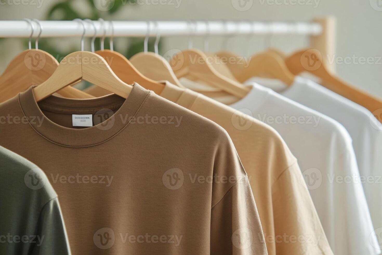 A rack of shirts hanging on a clothes line photo