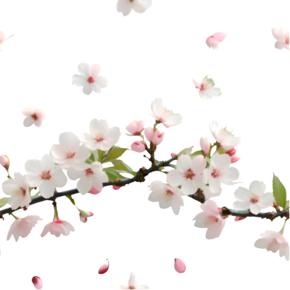 Feminine Soft Pink Flowers In Seamless Arrangement. . png